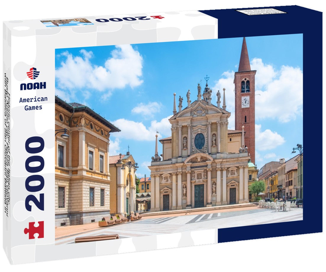 Historic center of the Italian city. Busto Arsizio city, Piazza San Giovanni with Basilica of San Giovanni Battista in the province of Varese, Lombardy, Italy 2000pc Puzzle