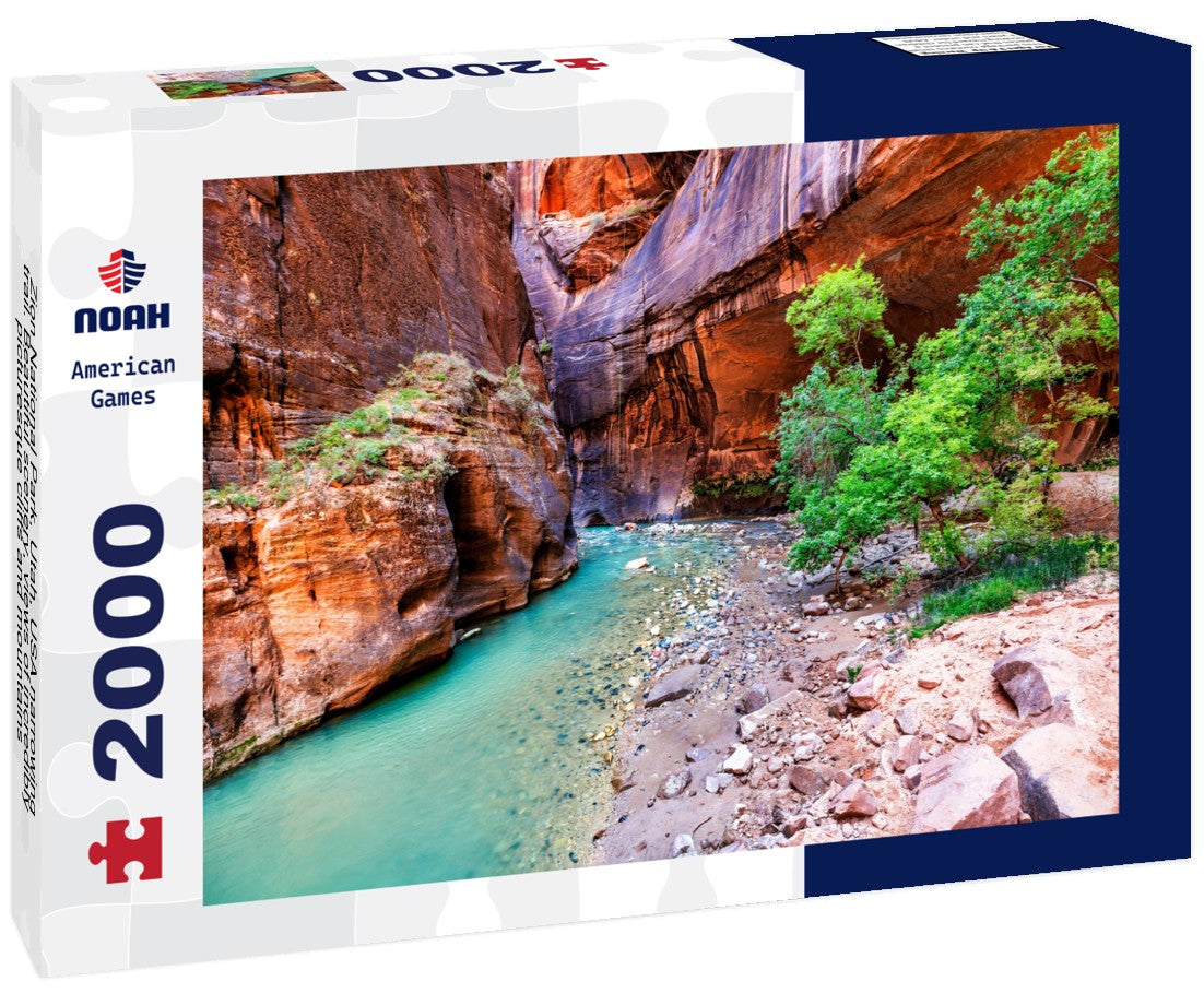Noah Jigsaw Puzzle Zion National Park, Utah, USA narrowing trail. Beautiful scenery, views of incredibly picturesque cliffs and mountains 2000 pieces