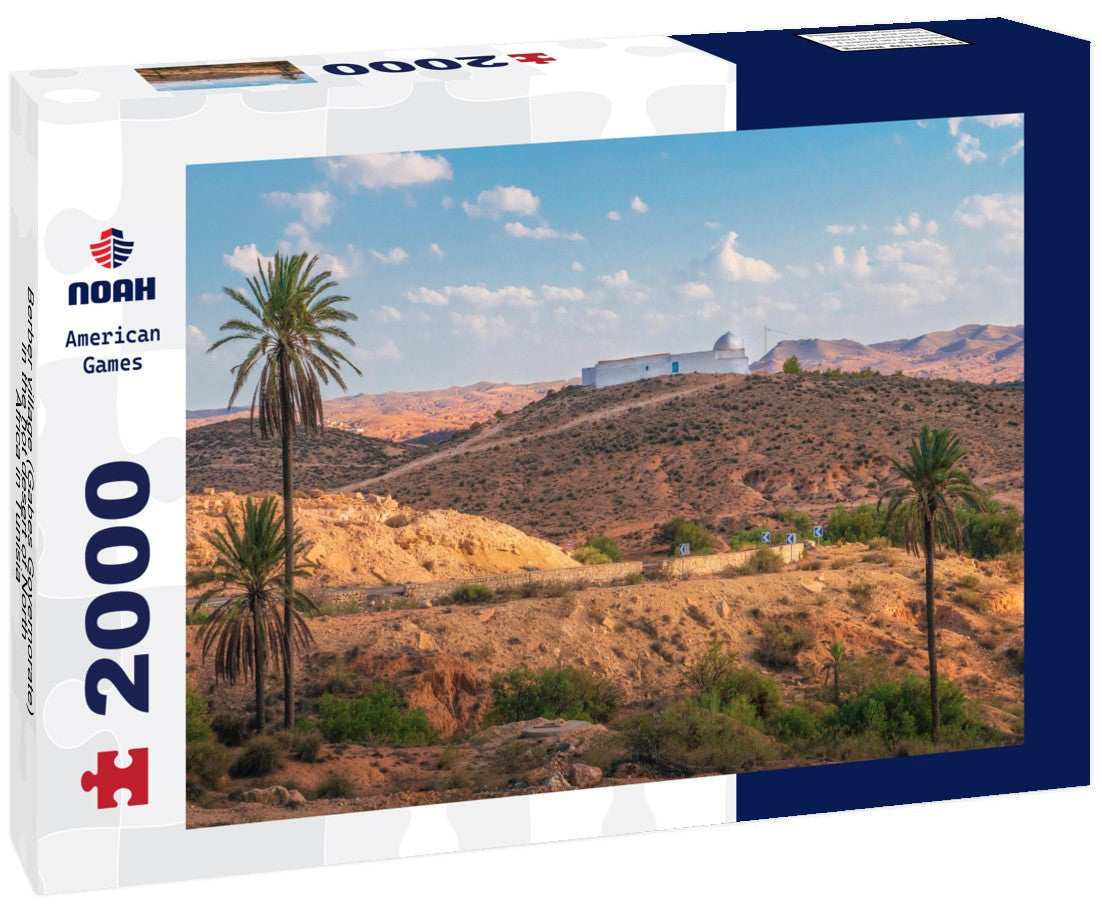 Berber village (Gabes Governorate) in the hot desert of North Africa in Tunisia 2000pc Puzzle