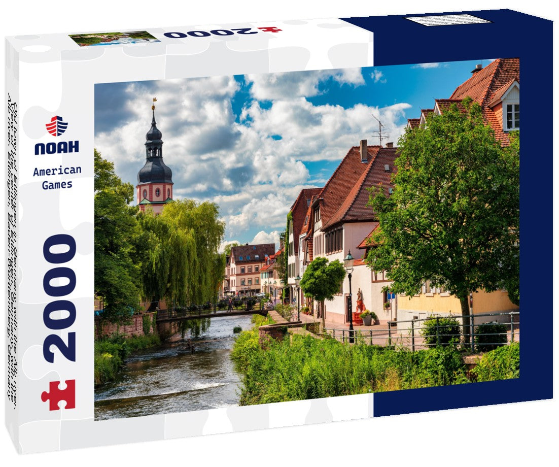 Old town of Ettlingen in Germany with the Alb river. View of the center of Ettlingen, Germany, with the Alb river. Ettlingen, Baden-Württemberg, Germany 2000pc Puzzle