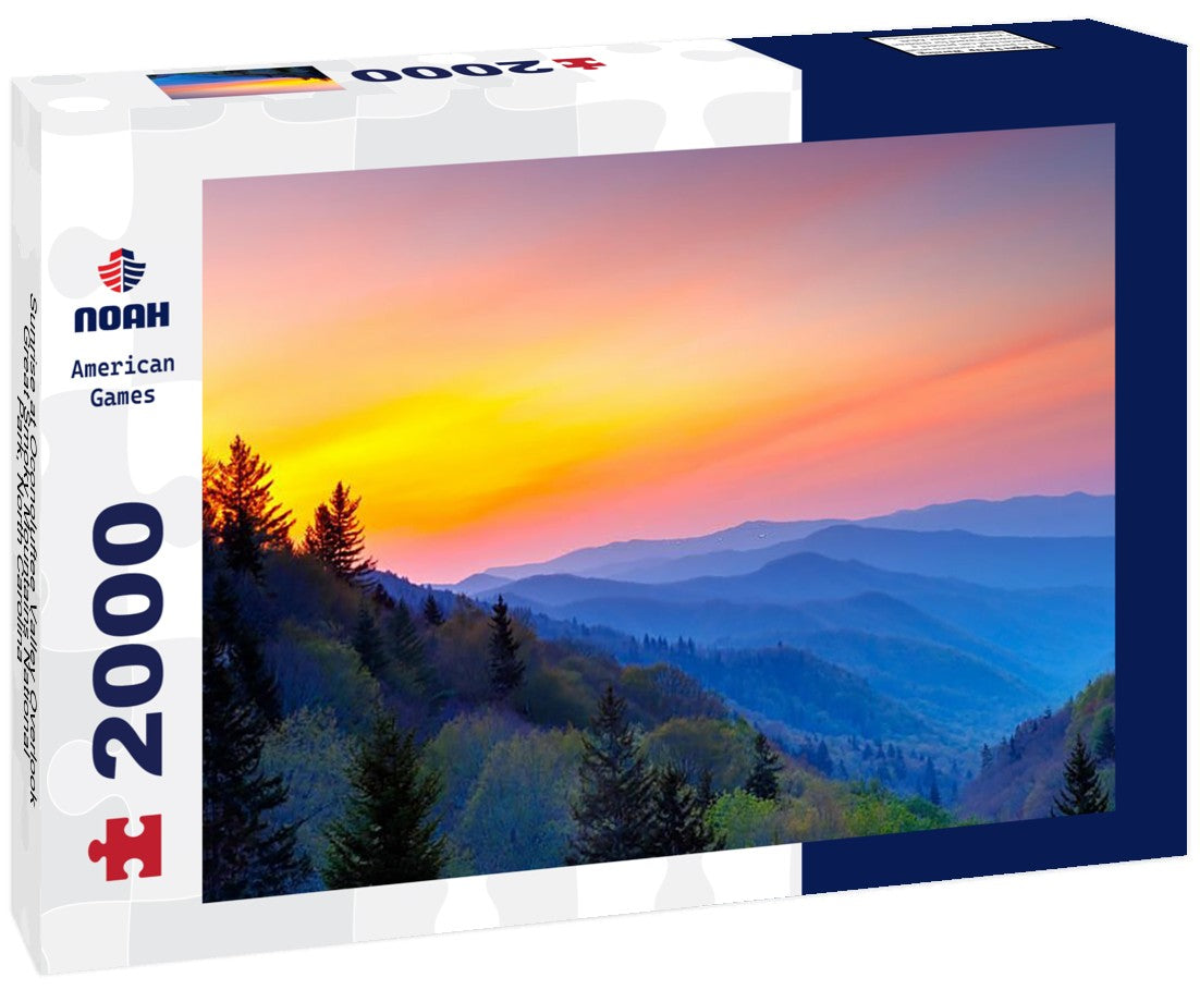 Noah Jigsaw Puzzle Sunrise at Oconoluftee Valley Overlook, Great Smoky Mountains National Park, North Carolina 2000 pieces