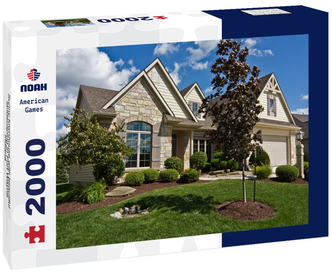 Noah Jigsaw Puzzle Sunny townhouse with beautiful landscaping in Fort Wayne, Indiana 2000 pieces