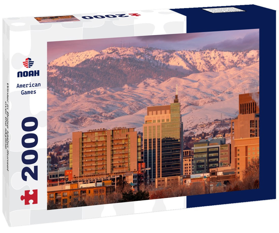 Winter in Boise Idaho Sunset over the skyline 2000pc Puzzle