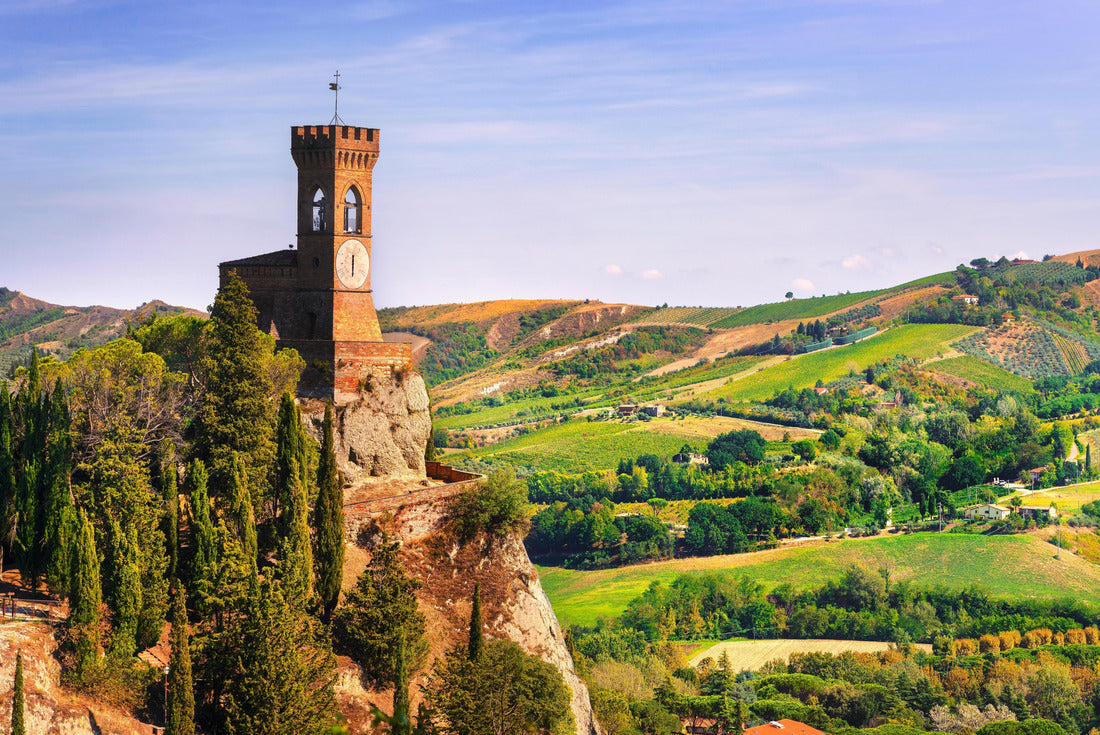Brisighella historic clock tower on the cliff. The architecture of the 1800s is called Torre dell'Orologio. Province of Ravenna, Emilia Romagna region, Italy 2000pc Puzzle