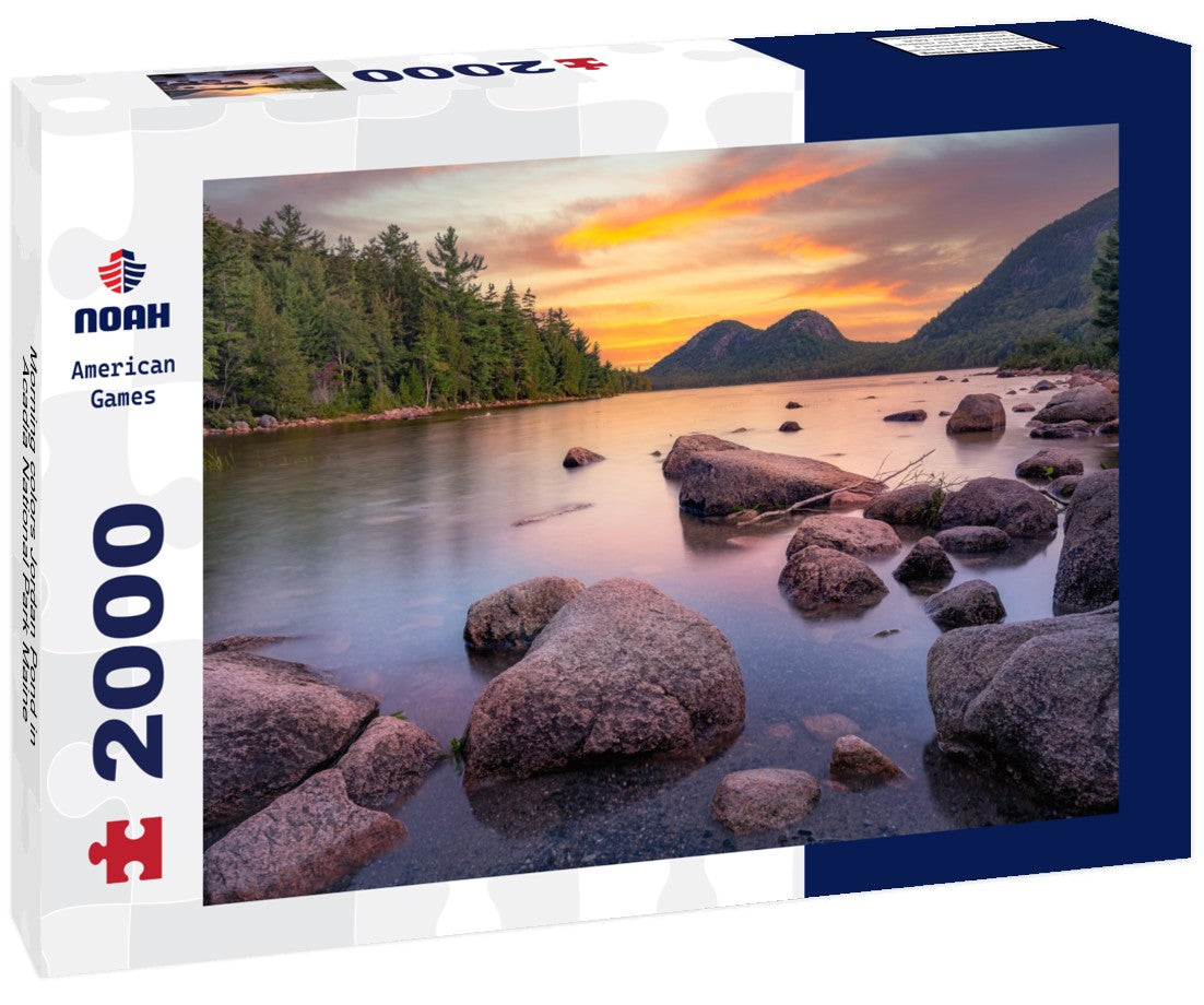 Noah Jigsaw Puzzle Morning colors Jordan Pond in Acadia National Park Maine 2000 pieces
