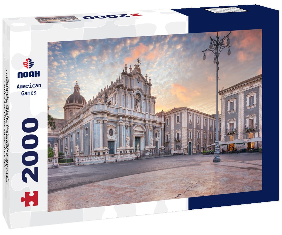 Catania, Sicily, Italy. Cityscape of Duomo Square in Catania, Sicily with cathedral Catania at sunrise 2000pc Puzzle