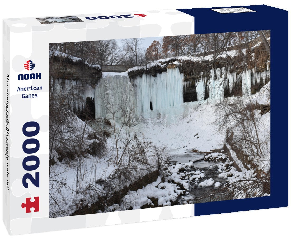 Minnehaha Falls Minnesota waterfall frozen in January 2000pc Puzzle