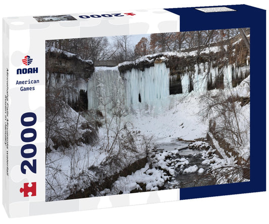 Noah Jigsaw Puzzle Minnehaha Falls Minnesota waterfall frozen in January 2000 pieces
