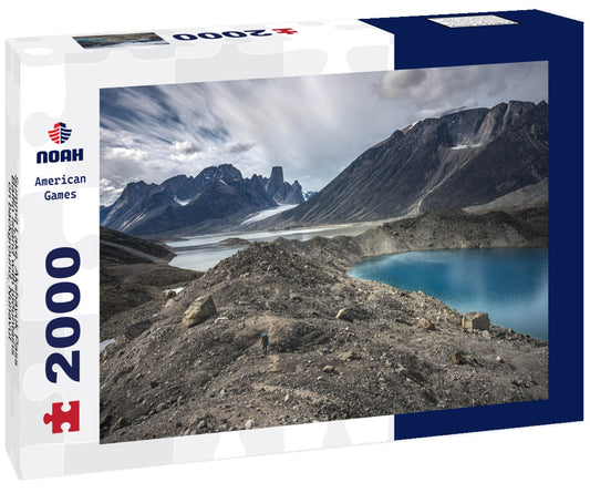 Noah Jigsaw Puzzle Summit Lake, Akshayuk Pass, Baffin Island with mountains on background, Nunavut 2000 pieces