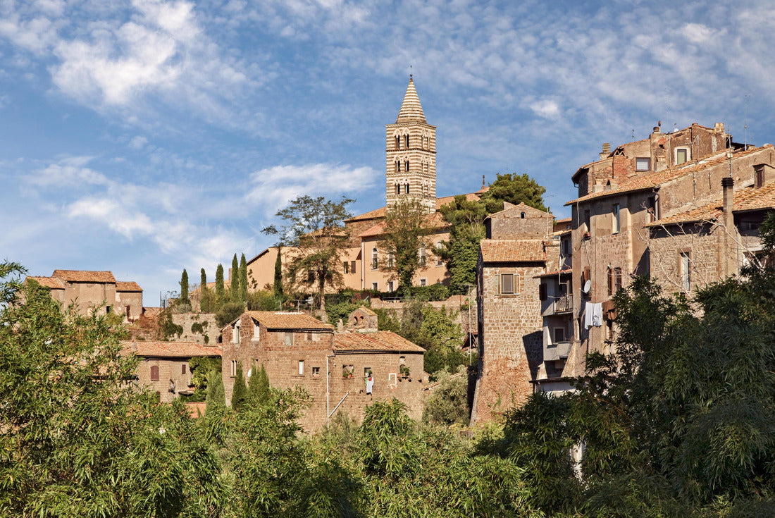 Viterbo, Lazio, Italy: landscape of the medieval old town from the city park, with the bell tower of the San Lorenzo cathedral in the background 2000pc Puzzle