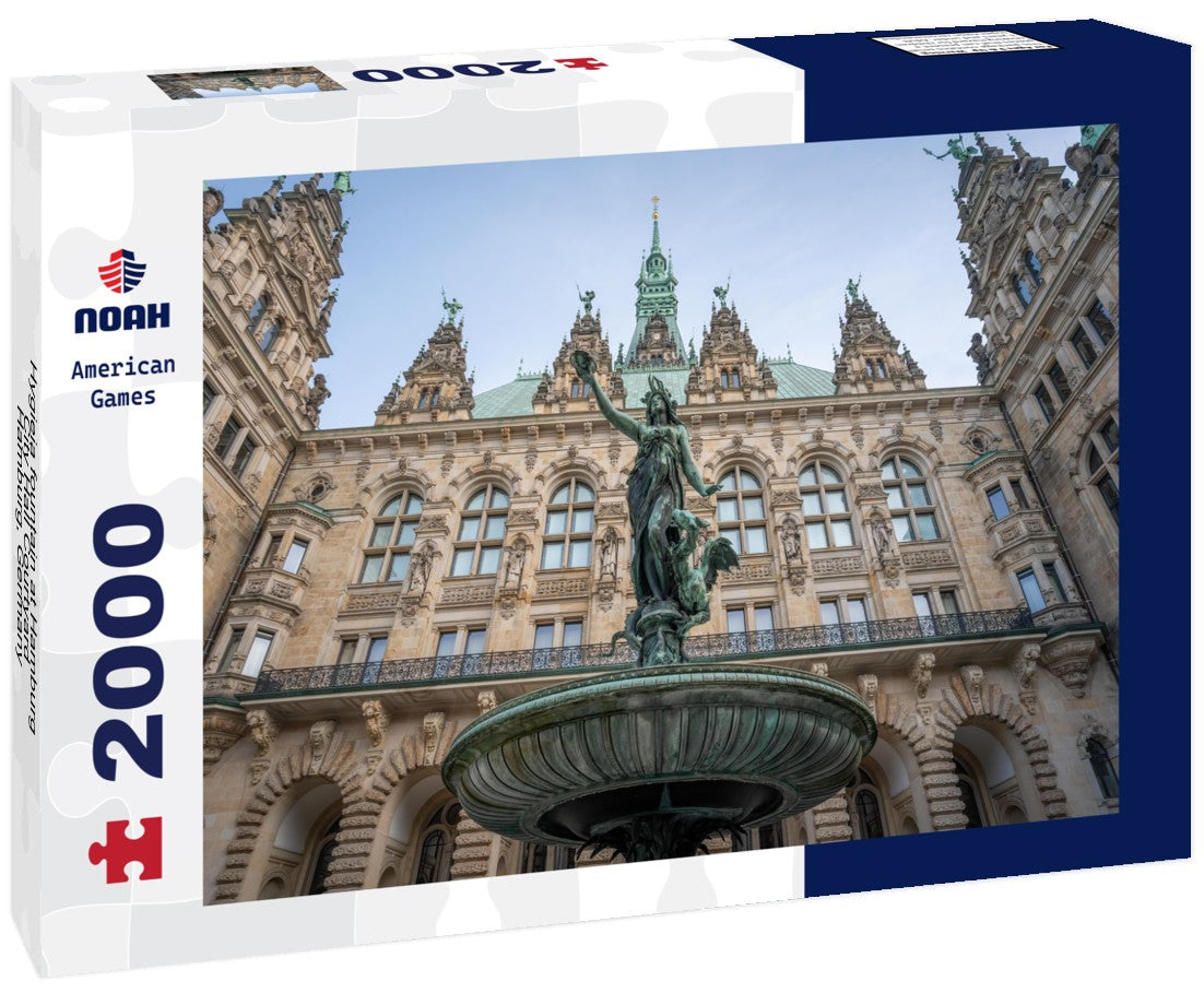 Hygieia fountain at Hamburg City Hall Courtyard - Hamburg, Germany 2000pc Puzzle