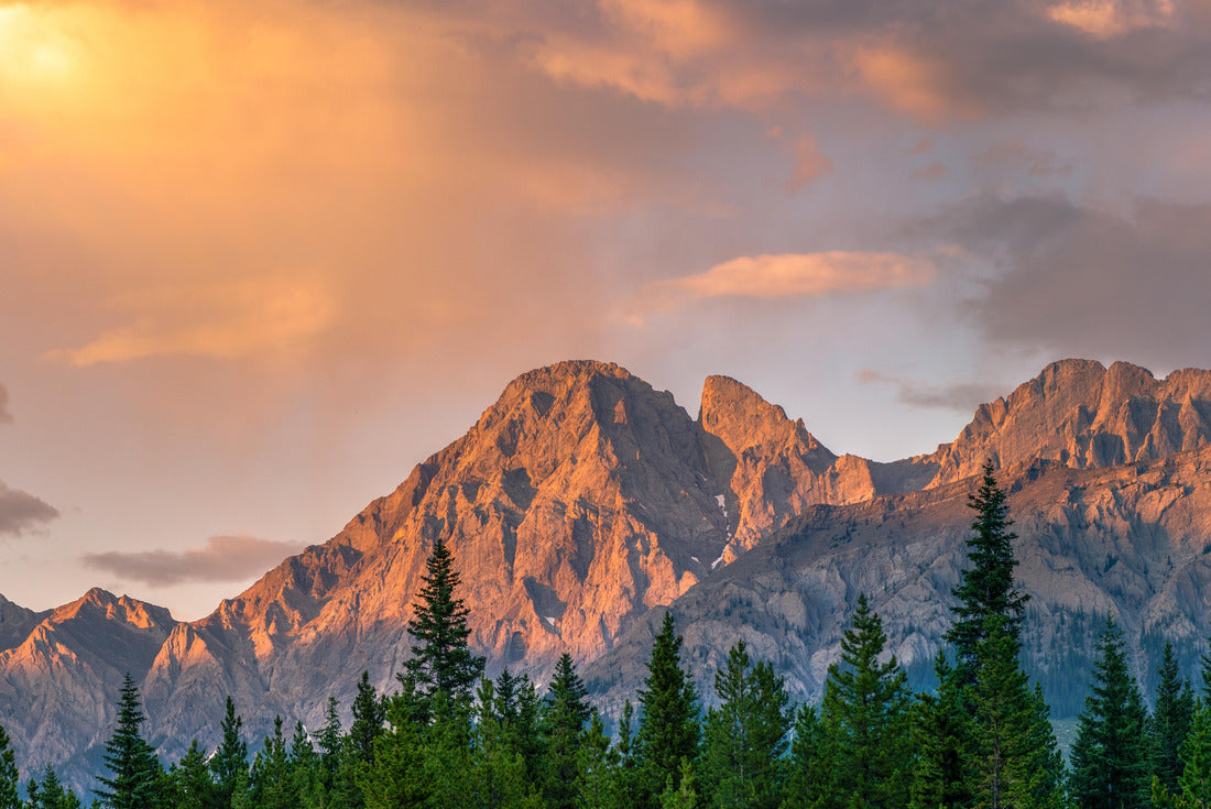 mountains illuminated by sunset in Kananaskis Country, Alberta 2000pc Puzzle