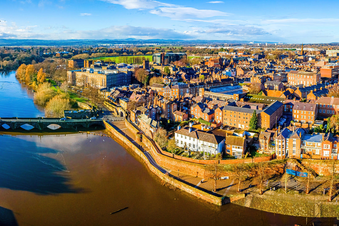 Aerial view of Chester, a town in north west England, known for its extensive Roman walls built of local red sandstone, United Kingdom 2000pc Puzzle