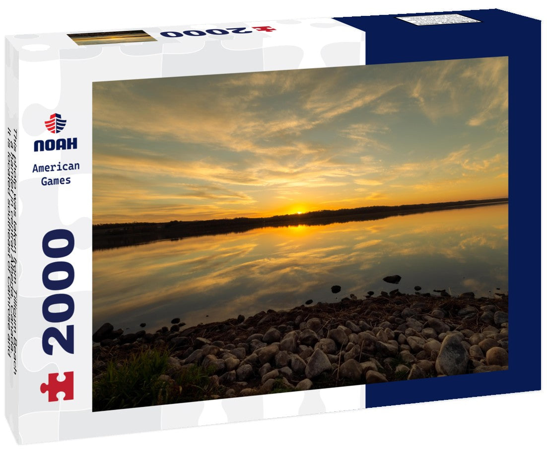 This photo was taken from Tillicum Beach, a hamlet in central Alberta, Canada. It is located southeast of Camrose and is situated on Dried Meat Lake. 2000pc Puzzle