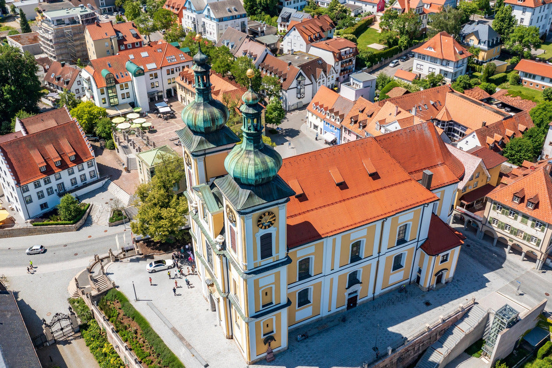 aerial view of the city of Donaueschingen in Germany and the Church of St. John the Baptist 2000pc Puzzle
