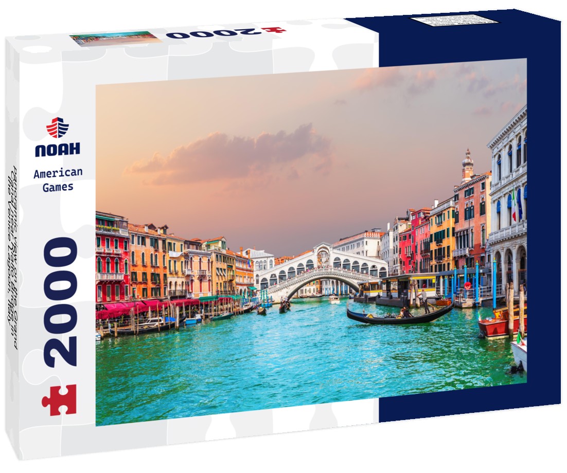 on the Grand Canal near Rialto Bridge in the Venice Lagoon, Italy 2000pc Puzzle