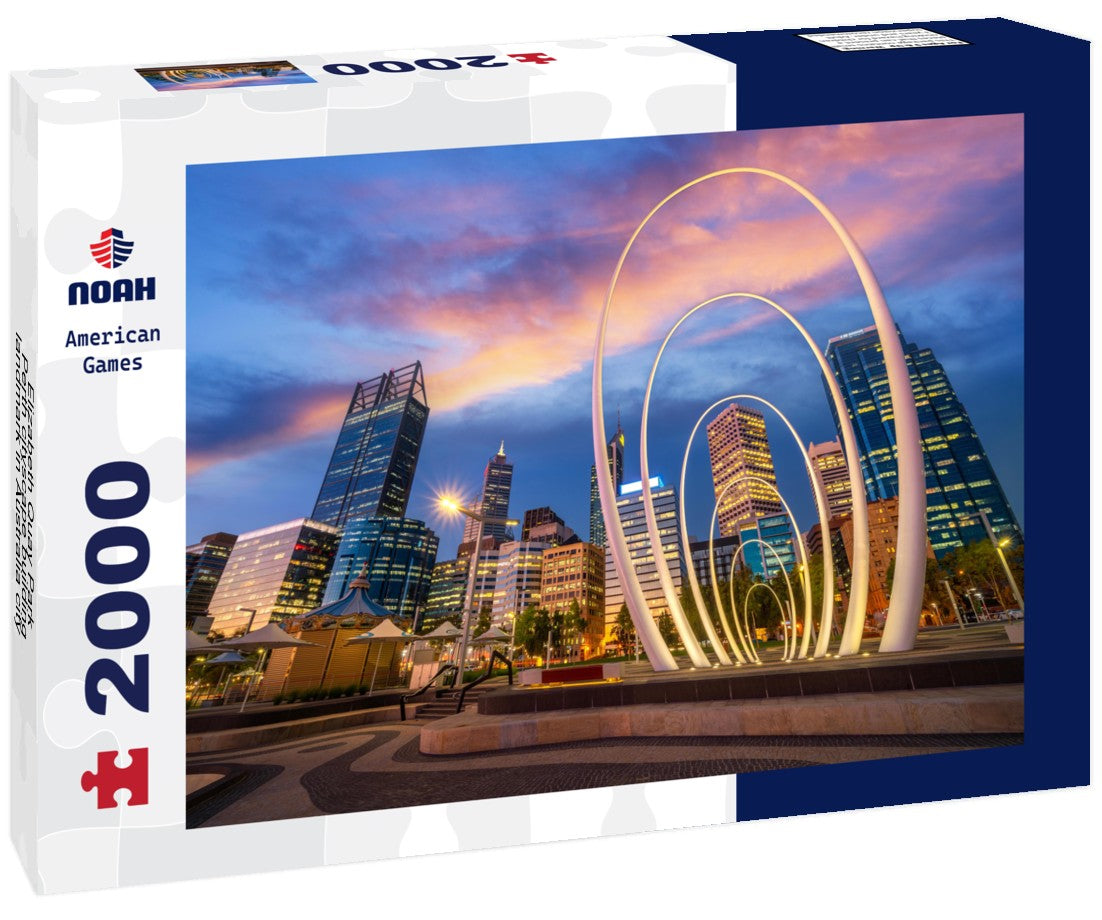 Elizabeth Quay Park, Perth cityscape building landmark in Australia city with blue sky 2000pc Puzzle