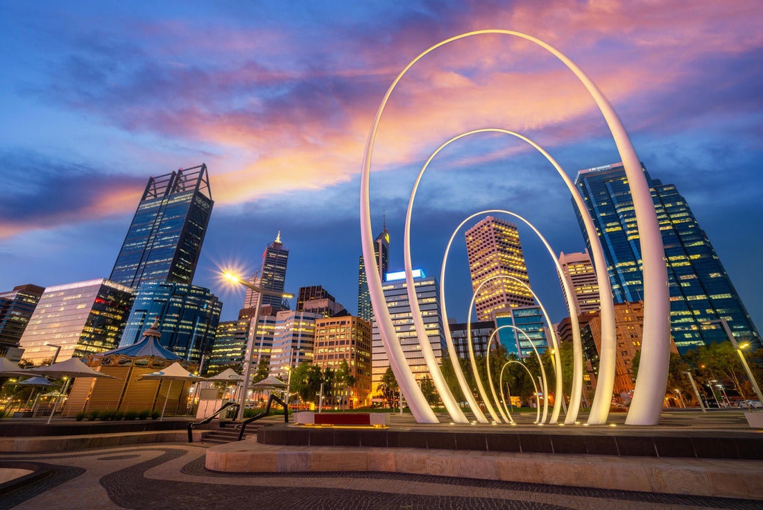Elizabeth Quay Park, Perth cityscape building landmark in Australia city with blue sky 2000pc Puzzle