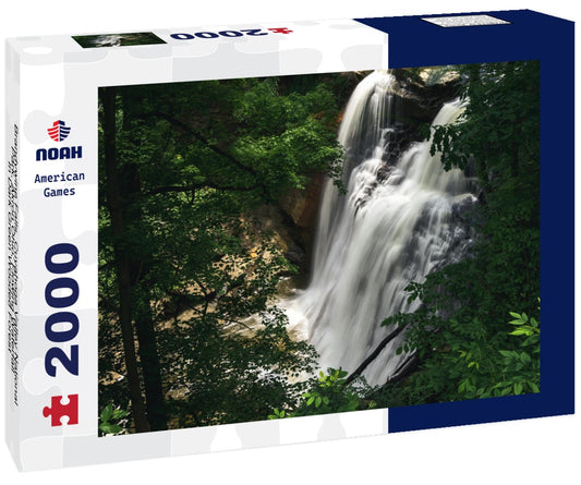 Noah Jigsaw Puzzle Brandywine Falls, Cuyahoga Valley National Park, Akron Ohio, Flowing Waterfall In Dark Green Wooded Forest 2000 pieces