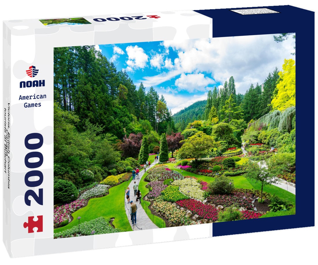 Victoria, British Columbia, Canada - tourists at Butchart Gardens Sunken Garden 2000pc Puzzle