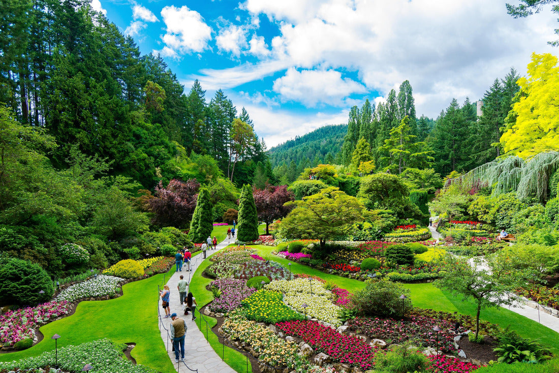 Victoria, British Columbia, Canada - tourists at Butchart Gardens Sunken Garden 2000pc Puzzle