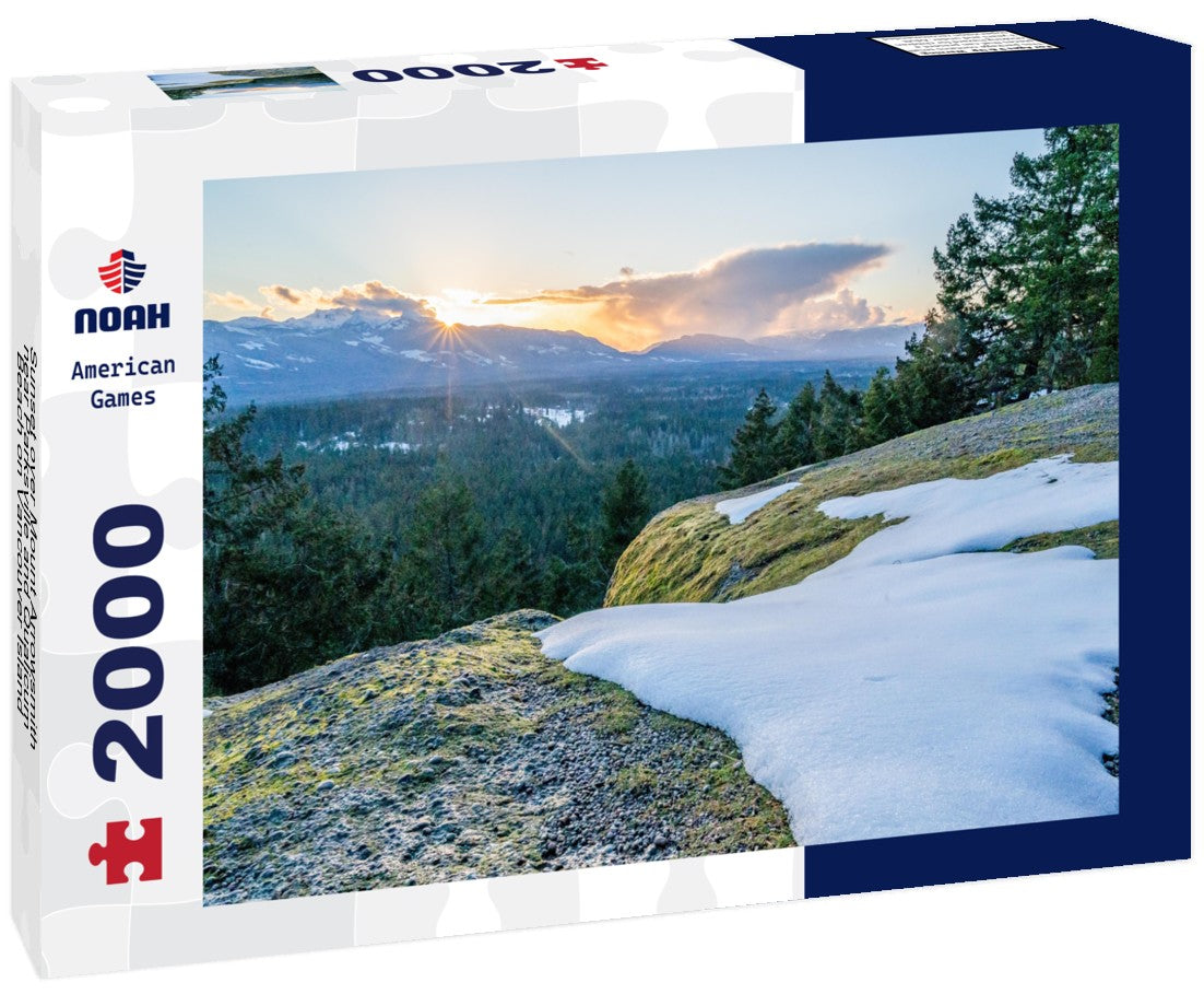 Sunset over Mount Arrowsmith near Parksville and Qualicum Beach on Vancouver Island 2000pc Puzzle