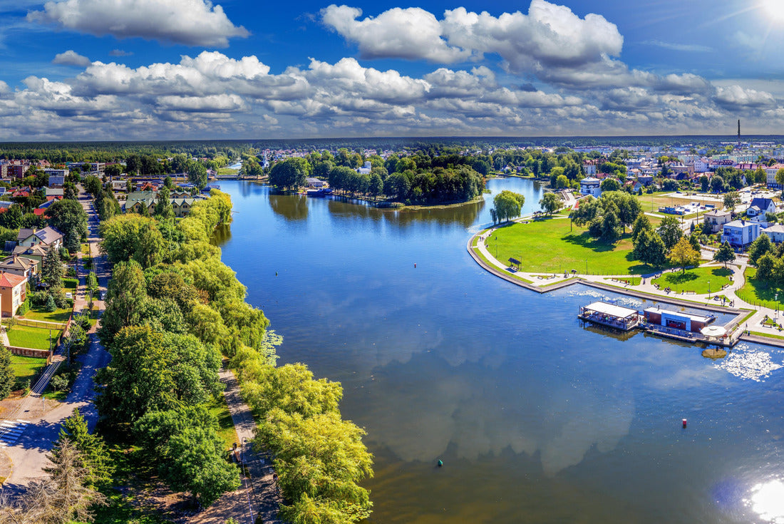 Aerial view of the city of Augustów in the Podlachia Voivodeship 2000pc Puzzle