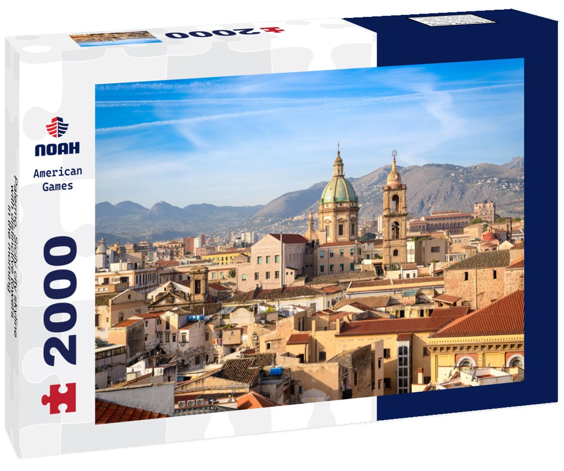 Palermo, Sicily city skyline with distinctive towers in the morning 2000pc Puzzle