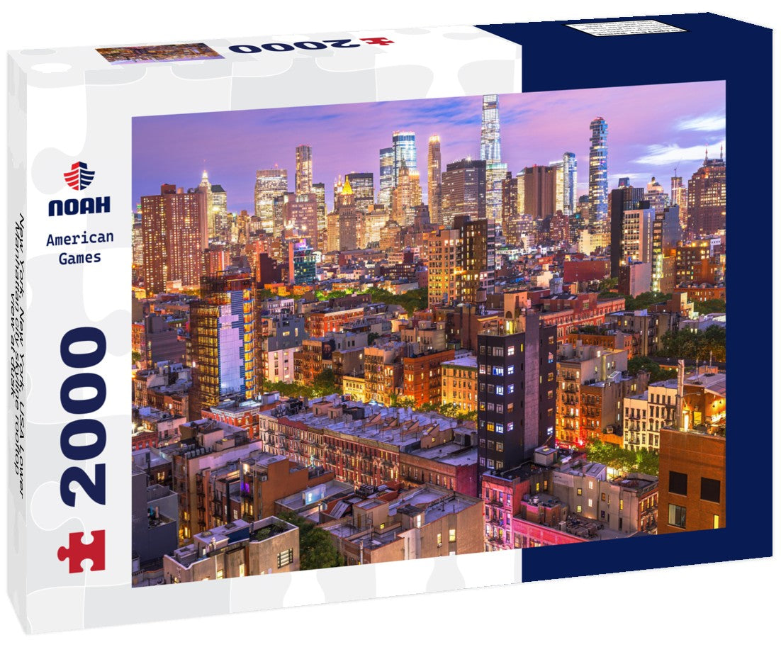 New York, New York, USA Lower Manhattan city skyline rooftop view at dusk 2000pc Puzzle