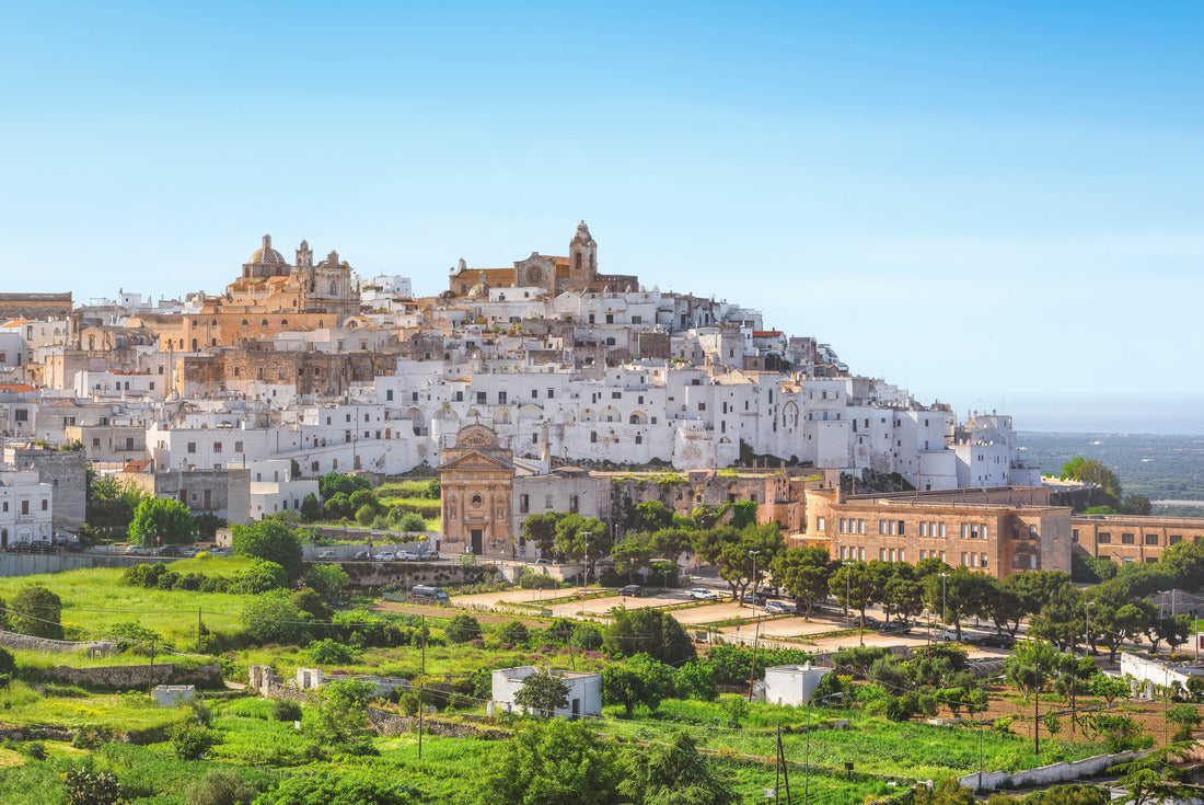 Noah Jigsaw Puzzle Ostuni the White City. Panoramic skyline and church of Madonna della Grata, Province of Brindisi, Puglia or Apulia. Italy 2000 pieces