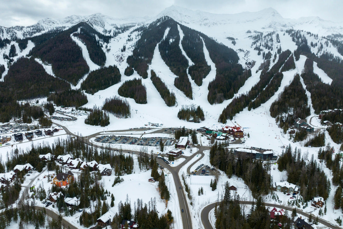 Fernie British Columbia Canada Alpine Ski Resort mountains ski slopes on winter day 2000pc Puzzle