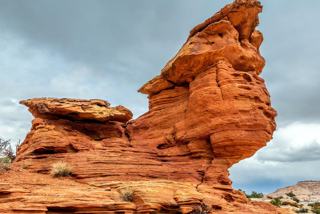 The red sphinx of Capitol reef is a rock formation that can be found when hiking to Cassidy Arch in Capitol Reef National Park, Utah 2000pc Puzzle