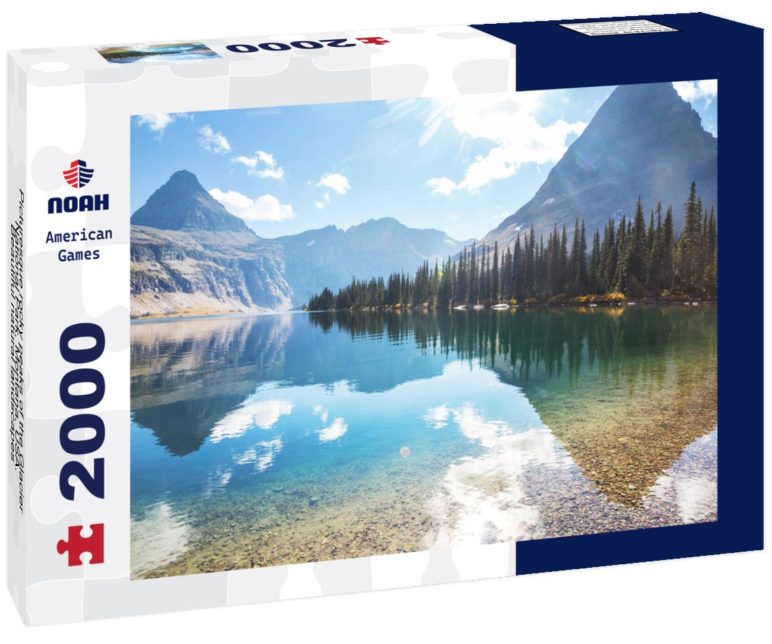Picturesque rocky peaks of the Glacier National Park, Montana, USA. Beautiful natural landscapes 2000pc Puzzle