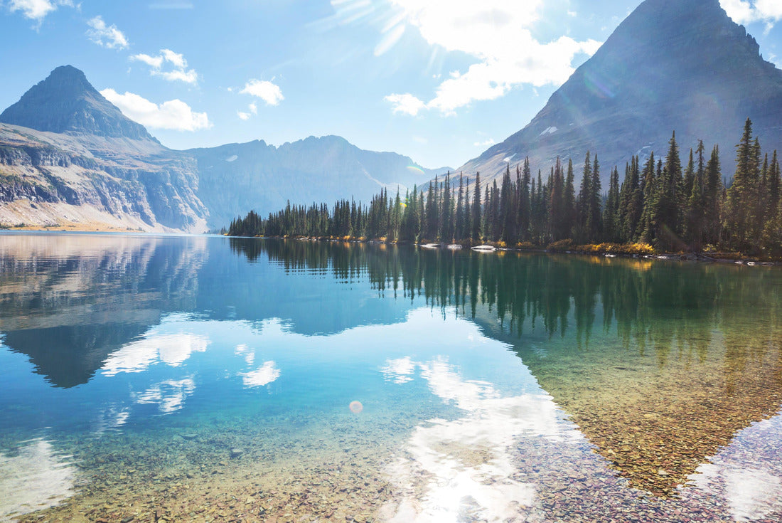 Noah Jigsaw Puzzle Picturesque rocky peaks of the Glacier National Park, Montana, USA. Beautiful natural landscapes 2000 pieces