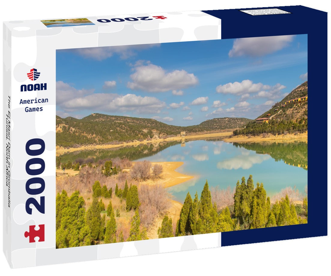 The El Masri Dam in Grombalia, Tunisia. North Africa 2000pc Puzzle