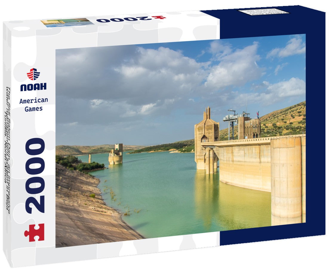 The Sidi Salem Dam, an impressive water management system in Beja, Tunisia. North Africa 2000pc Puzzle