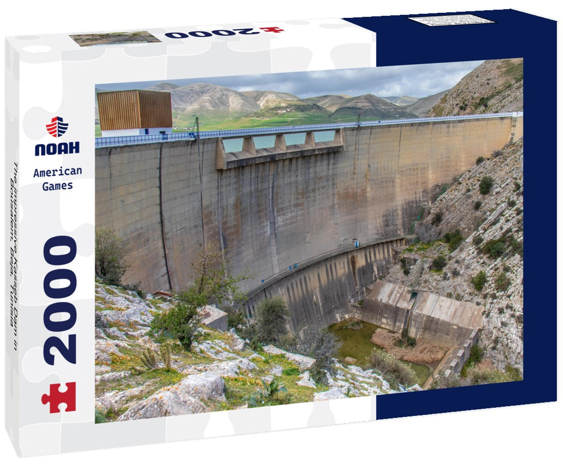 The impressive Kasseb Dam in Bousalem, Beja, Tunisia 2000pc Puzzle