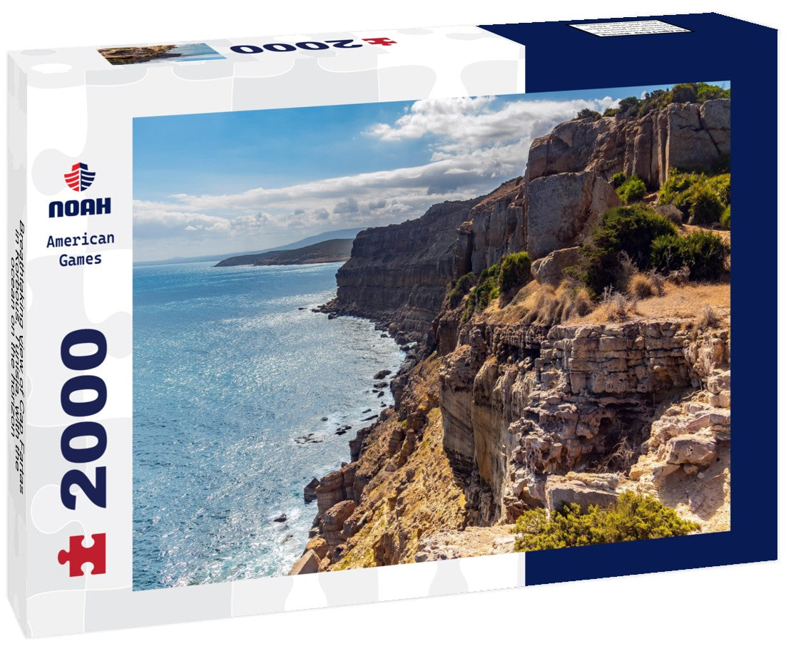 Breathtaking view of Cap Fartas in Korbous, Tunisia, with the ocean on the horizon 2000pc Puzzle