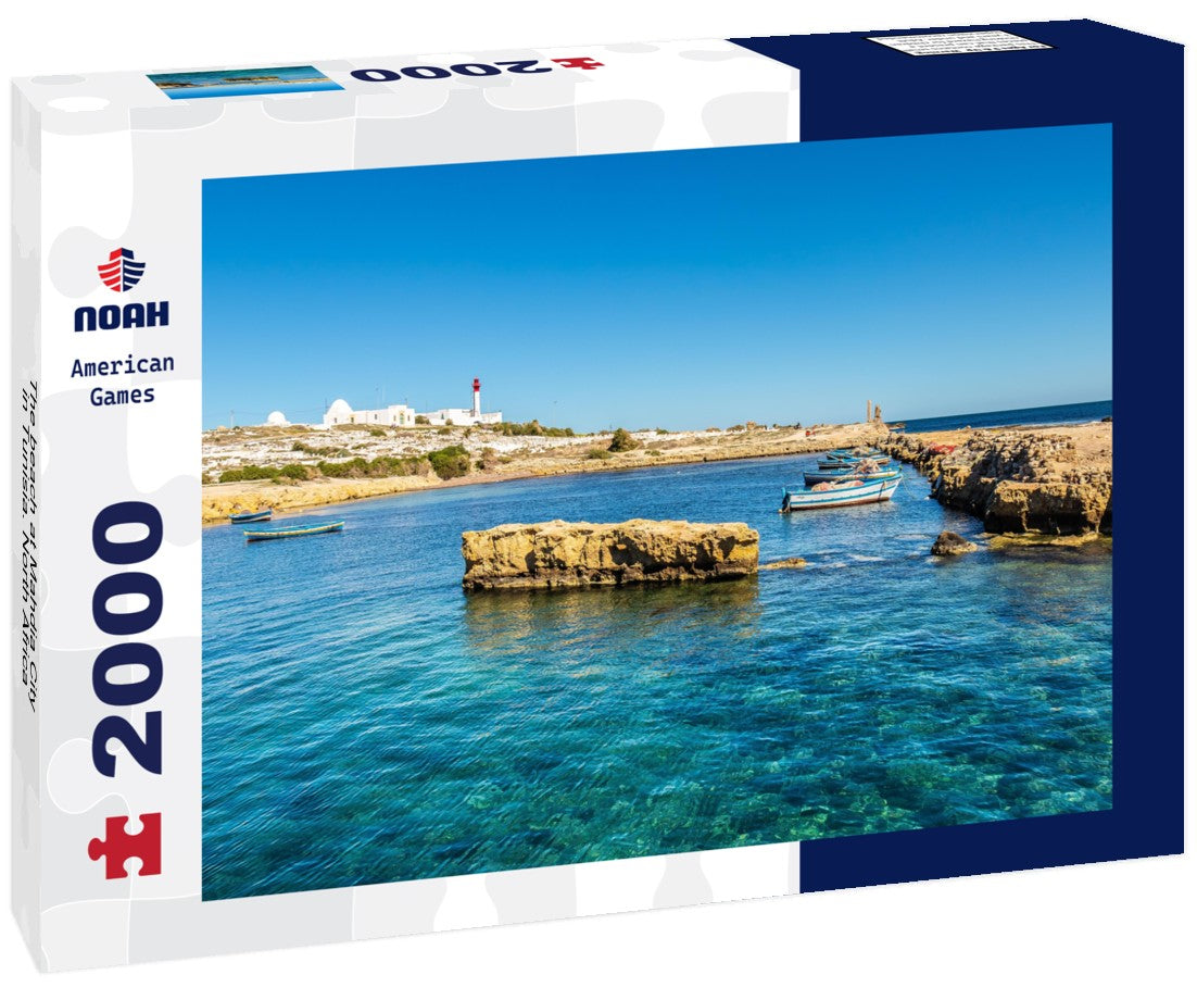 The beach at Mahdia City in Tunisia. North Africa 2000pc Puzzle
