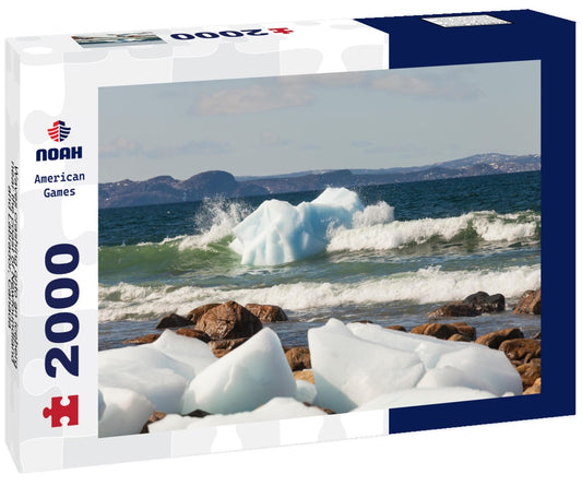 Noah Jigsaw Puzzle Waves crashing onto an iceberg, near the coast of Newfoundland and Labrador, Canada 2000 pieces