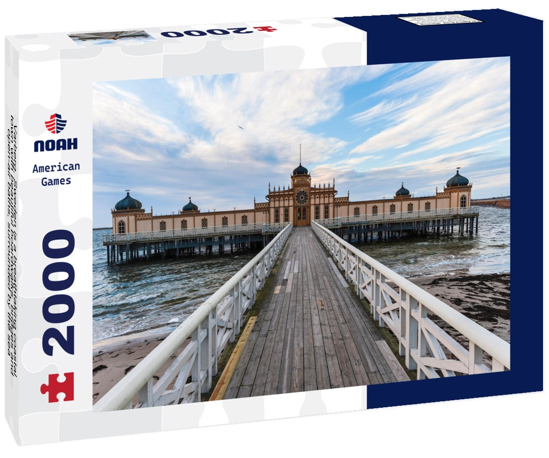 Noah Jigsaw Puzzle Varberg, Sweden is a breathtaking coastal town with beautiful boardwalks, bridges and open-air baths, surrounded by the sea 2000 pieces