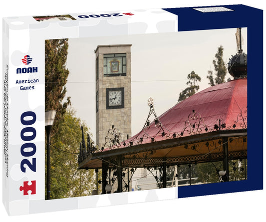 Noah Jigsaw Puzzle Ecatepec de Morelos, Mexico: Morning light shines on the central kiosk and the public clock tower 2000 pieces