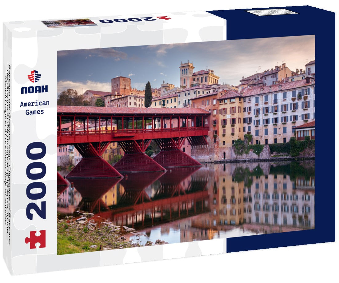 Bassano del Grappa, Italy. Cityscape of Bassano del Grappa in the province of Vicenza, in the Veneto region in northern Italy at sunrise 2000pc Puzzle