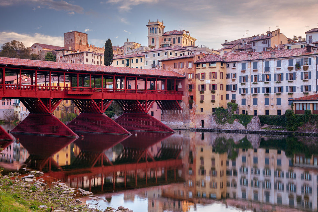 Bassano del Grappa, Italy. Cityscape of Bassano del Grappa in the province of Vicenza, in the Veneto region in northern Italy at sunrise 2000pc Puzzle