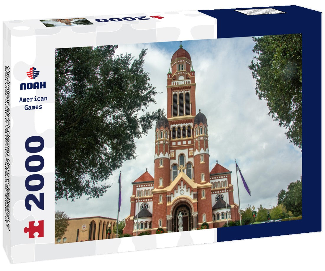 The historic Dutch Roman Revival Cathedral of Saint John the Evangelist or La Cathedrale St-Jean was built in 1916 on Cathedral Street in downtown Lafayette, Louisiana, USA 2000pc Puzzle