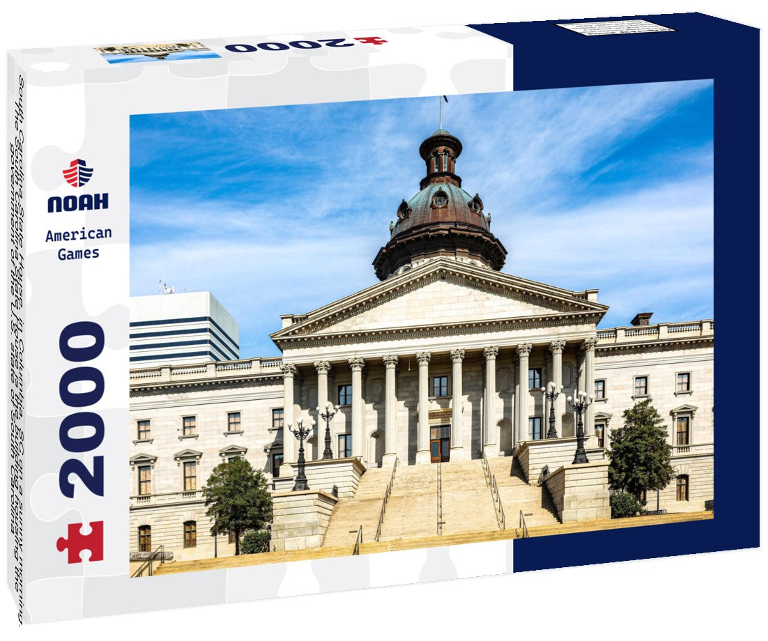 South Carolina State House, in Columbia, SC on a sunny morning. The South Carolina State House is the building housing the government of the U.S. state of South Carolina 2000pc Puzzle