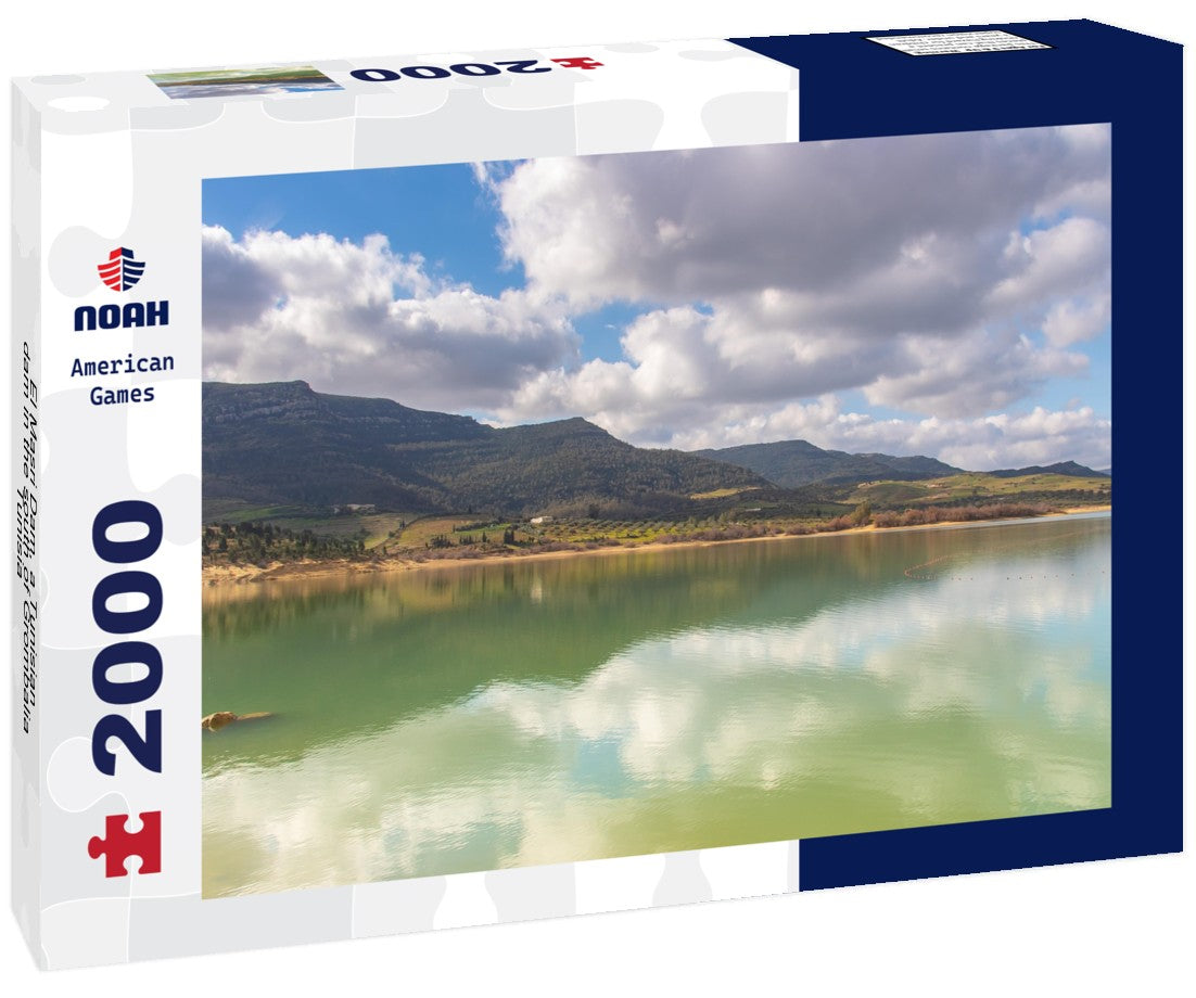 El Masri Dam, a Tunisian dam in the south of Grombalia, Tunisia 2000pc Puzzle