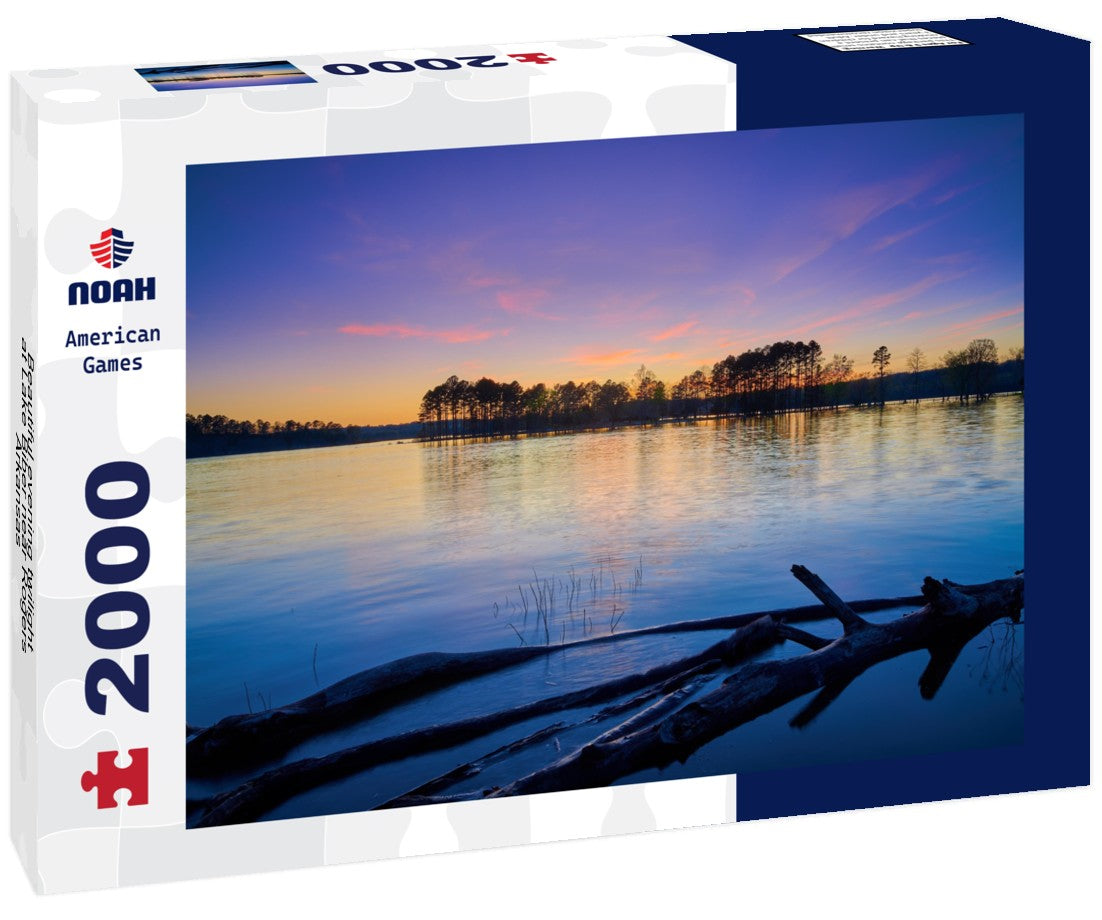 Noah Jigsaw Puzzle Beautiful evening twilight at Lake Biber near Rogers, Arkansas 2000 pieces