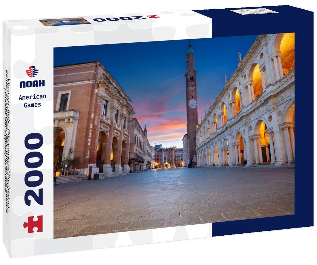 Vicenza, Italy. Cityscape of the historic center of Vicenza, Italy with an old square (Piazza dei Signori) at sunrise 2000pc Puzzle