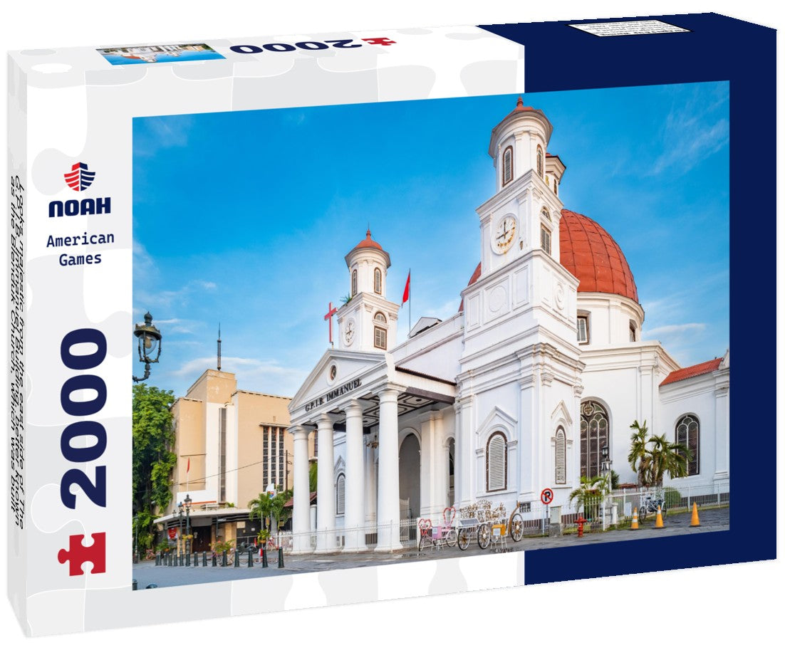 Looks majestic from the east side of The G.P.I.B. Immanuel Building, better known as the Blenduk Church, which was built in 1753 in Semarang, Indonesia 2000pc Puzzle